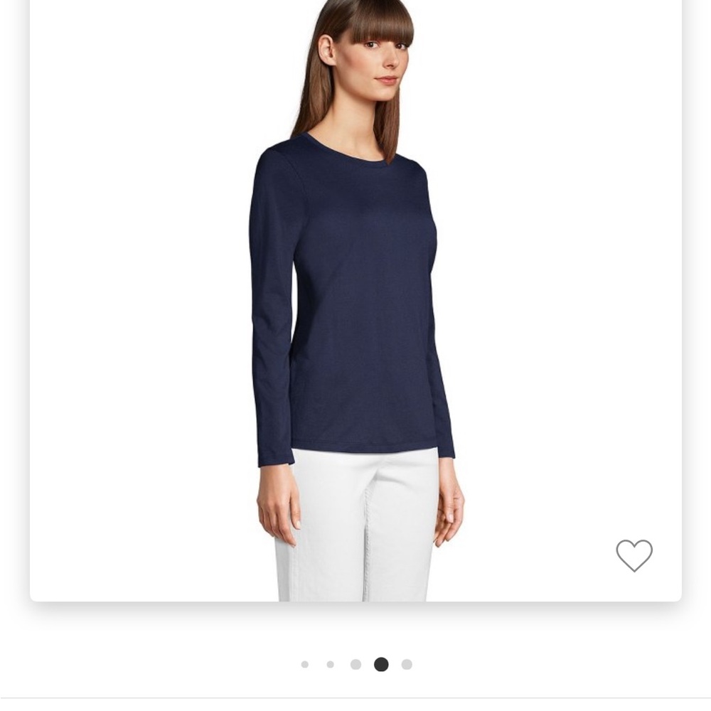 Land’s End Macy’s Navy crew neck long sleeve t-shirt. With tags never used.